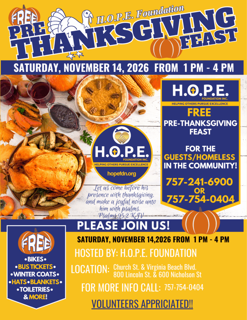 Pre-Thanksgiving Feast Saturday, November 14, 2026